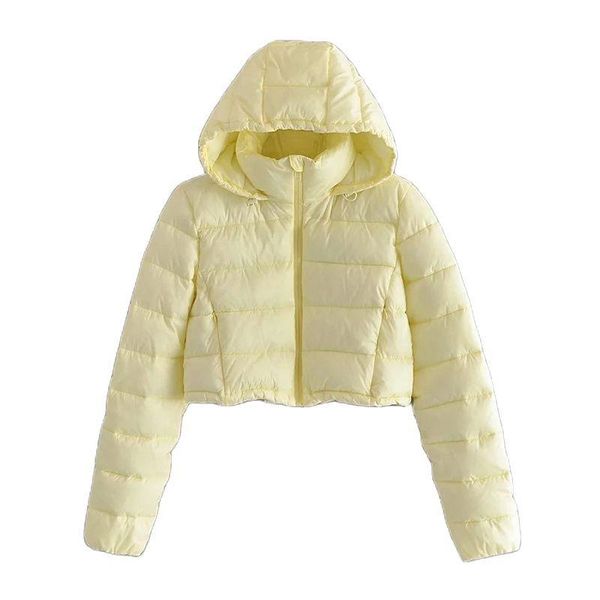 women's jackets 2021 autumn winter hooded puffer jacket women light yellow cropped padded coat female outwear ladies, Black;brown
women's jackets 2021 autumn winter hooded puffer jacket women light yellow cropped padded coat female outwear ladies, Black;brown