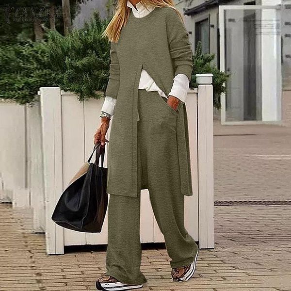 women's two piece pants elegant women casual street pant suits autumn solid matching sets femme long sleeve o-neck wide-legging t, White
women's two piece pants elegant women casual street pant suits autumn solid matching sets femme long sleeve o-neck wide-legging t, White