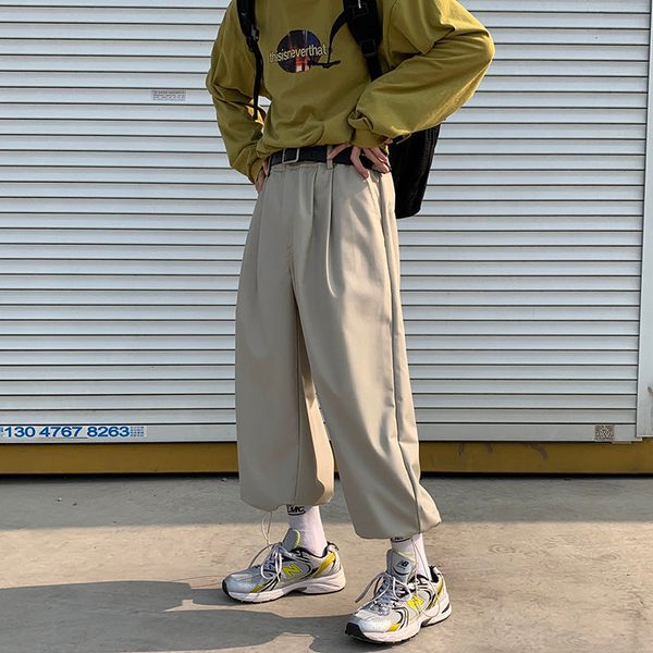 2021 new spring wide-leg men's fashion solid color casual men streetwear korean loose hip-hop straight pants mens trousers 6bvl, Black
2021 new spring wide-leg men's fashion solid color casual men streetwear korean loose hip-hop straight pants mens trousers 6bvl, Black