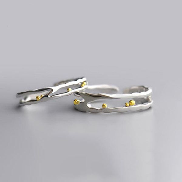 cluster rings silver original design creative couple male and female models without inlaid korean style tide opening adjustable ring, Golden;silver
cluster rings silver original design creative couple male and female models without inlaid korean style tide opening adjustable ring, Golden;silver