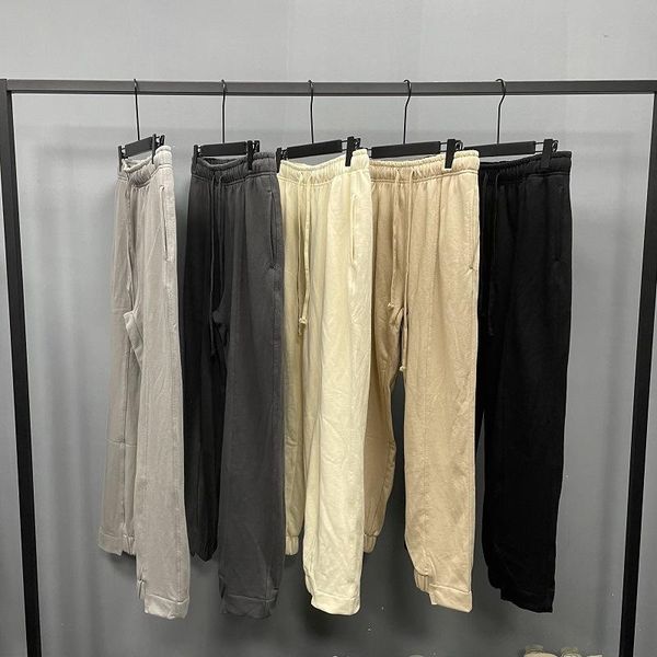 men's pants high street spliced sweatpanst men solid color loose pocket straight full length drawstring elastic waist trousers autumn w, Black
men's pants high street spliced sweatpanst men solid color loose pocket straight full length drawstring elastic waist trousers autumn w, Black