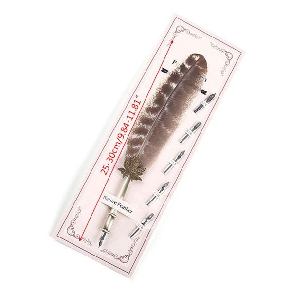 vintage feather metal pen nibbed dip writing ink quill pens set for school stationery gifts art supplies p82a, Blue;orange
vintage feather metal pen nibbed dip writing ink quill pens set for school stationery gifts art supplies p82a, Blue;orange