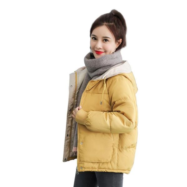 women's down & parkas solid color plush lining hooded cotton jacket winter thick warm coat, Black
women's down & parkas solid color plush lining hooded cotton jacket winter thick warm coat, Black