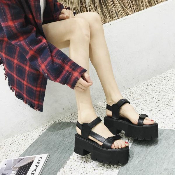 boussac black punk high heel sandals women hook&loop chunky heel platform shoes women one strap summer sandals goth shoes
boussac black punk high heel sandals women hook&loop chunky heel platform shoes women one strap summer sandals goth shoes