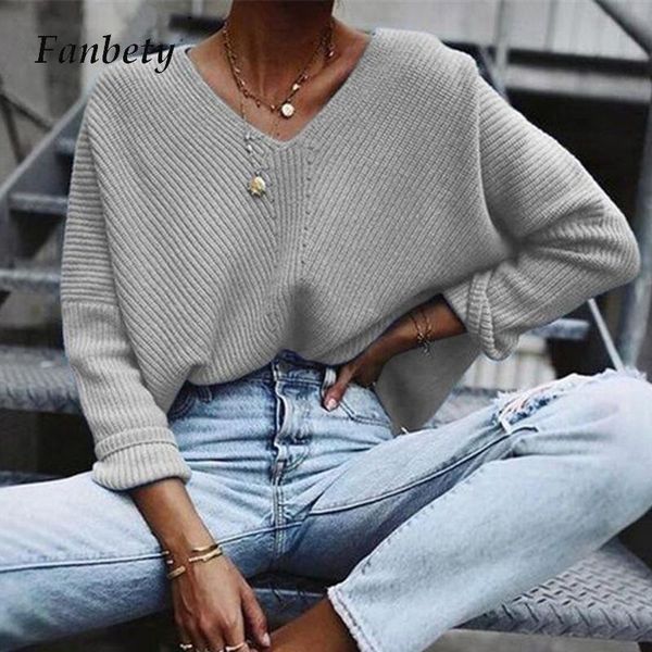 women's sweaters autumn winter basic v neck knitted sweater women casual loose solid pullovers long sleeve ladies jumpers pull top, White;black
women's sweaters autumn winter basic v neck knitted sweater women casual loose solid pullovers long sleeve ladies jumpers pull top, White;black