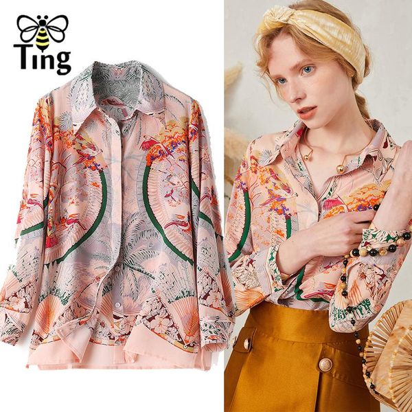 women's blouses & shirts tingfly runway 2021 aesthetic women blouse summer fashion chiffon floral button up casual elegant blusas femal, White
women's blouses & shirts tingfly runway 2021 aesthetic women blouse summer fashion chiffon floral button up casual elegant blusas femal, White