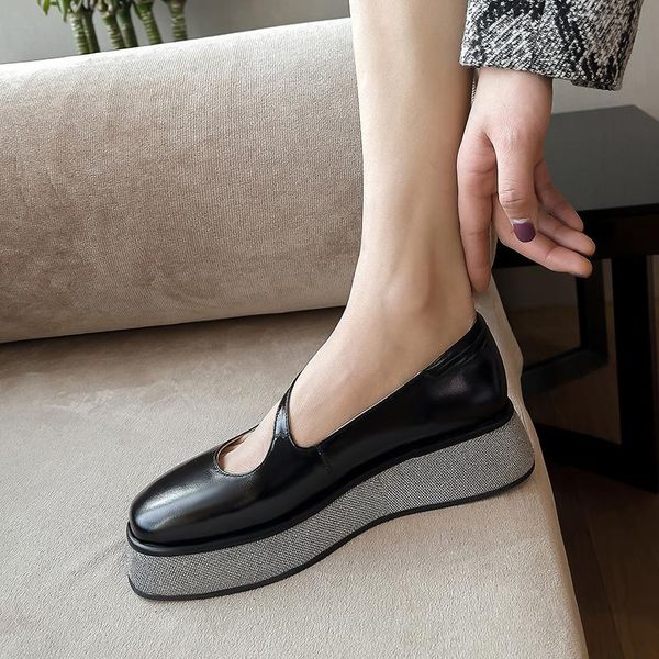 arden furtado 2021 summer fashion women's shoes pure color genuine leather round toe platform buckle sandals flats shoes, Black
arden furtado 2021 summer fashion women's shoes pure color genuine leather round toe platform buckle sandals flats shoes, Black