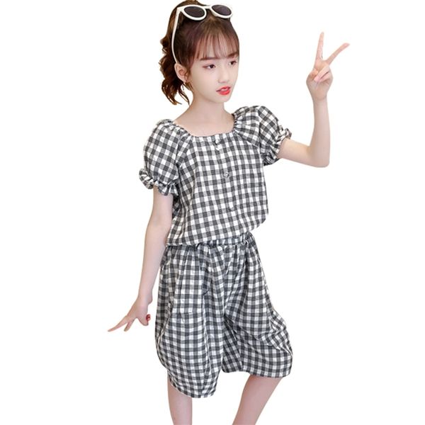 girls summer clothes plaid tshirt + short suit for casual style tracksuit girl tracksuits children 6 8 10 1 210528, White
girls summer clothes plaid tshirt + short suit for casual style tracksuit girl tracksuits children 6 8 10 1 210528, White