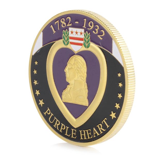 10pcs non magnetic usa challenge coin craft 1782-1932 purple heart reward superior military soldier medal gold plated badge art
10pcs non magnetic usa challenge coin craft 1782-1932 purple heart reward superior military soldier medal gold plated badge art