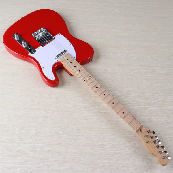 electric guitar 39 inch red 6 strings solid basswood body 22f high gloss 648mm scale length black middle line on neck back 
electric guitar 39 inch red 6 strings solid basswood body 22f high gloss 648mm scale length black middle line on neck back