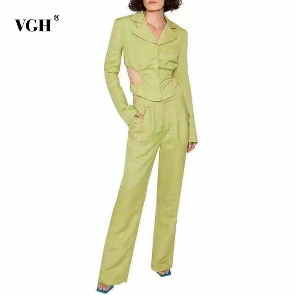 women's two piece pants vgh green casual trouser suits female notched long sleeve korean cut out short blazer high waist suit fashion, White
women's two piece pants vgh green casual trouser suits female notched long sleeve korean cut out short blazer high waist suit fashion, White