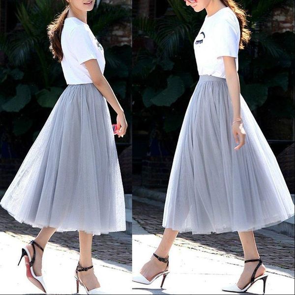 tulle skirt womens black gray spring summer elastic high waist pleated midi skirt 5 colors skirts ropa mujer woman clothing
tulle skirt womens black gray spring summer elastic high waist pleated midi skirt 5 colors skirts ropa mujer woman clothing