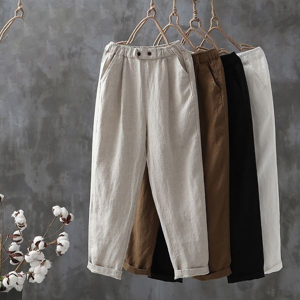 womens spring summer pants cotton linen solid harem women waist lace up ankle-length trousers bottoms 210603, Black;white
womens spring summer pants cotton linen solid harem women waist lace up ankle-length trousers bottoms 210603, Black;white