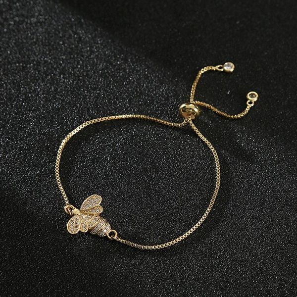 charm bracelets drop cute bee adjustable bracelet gold color wrist chain for women girl luxury chic jewelry animal ins, Golden;silver
charm bracelets drop cute bee adjustable bracelet gold color wrist chain for women girl luxury chic jewelry animal ins, Golden;silver