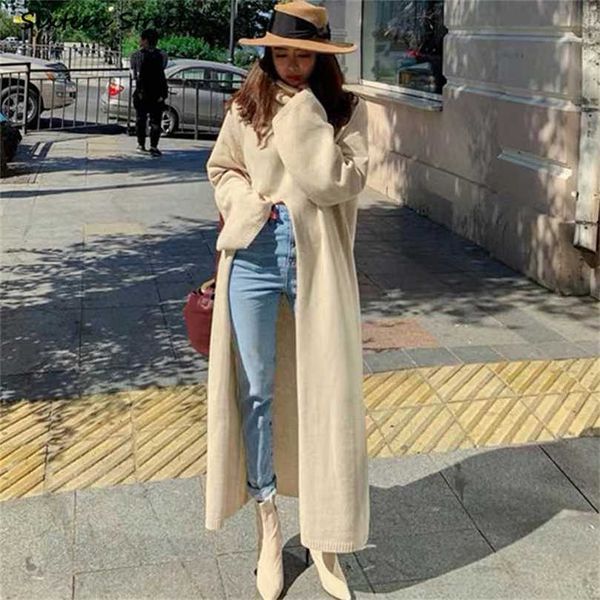 chic turtleneck woolen dress woman korean fashion loose knitted maxi female autumn winter soft long sweater clothing 211119, Black;gray
chic turtleneck woolen dress woman korean fashion loose knitted maxi female autumn winter soft long sweater clothing 211119, Black;gray