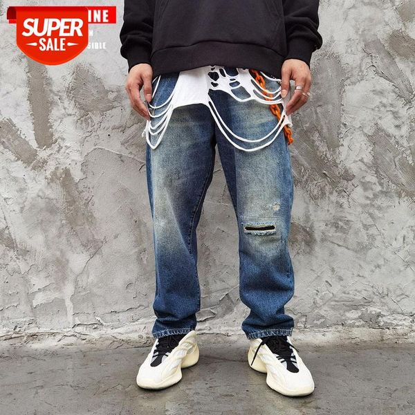 tkpa men's ripped jeans straight pants loose japanese harem casual workwear long #no5g, Blue
tkpa men's ripped jeans straight pants loose japanese harem casual workwear long #no5g, Blue