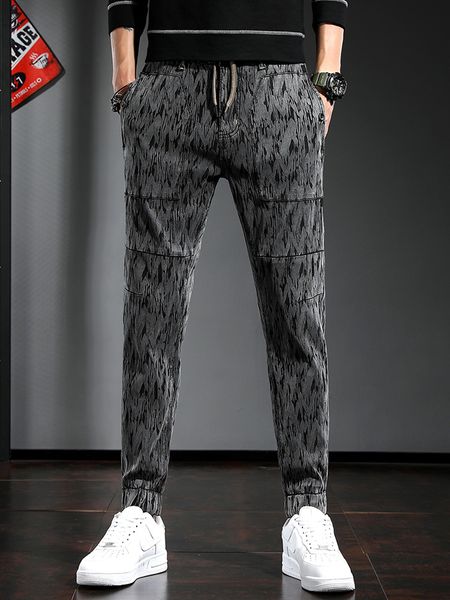2021 casual masculino fino ajuste lpis moda padro cinza escuro drawstring calas streetwear coreano 3ses, Black
2021 casual masculino fino ajuste lpis moda padro cinza escuro drawstring calas streetwear coreano 3ses, Black