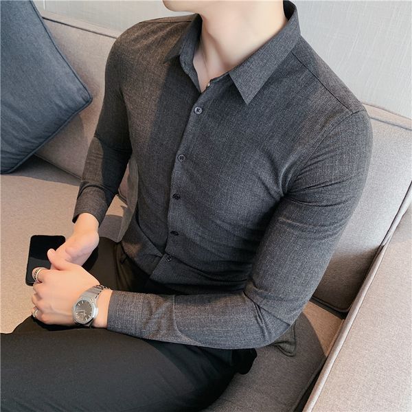 alta qualidade new senhores formal usar camisas listradas para roupas masculinas simples fino ajuste manga longa blusa cas 6t7d, Black;brown
alta qualidade new senhores formal usar camisas listradas para roupas masculinas simples fino ajuste manga longa blusa cas 6t7d, Black;brown
