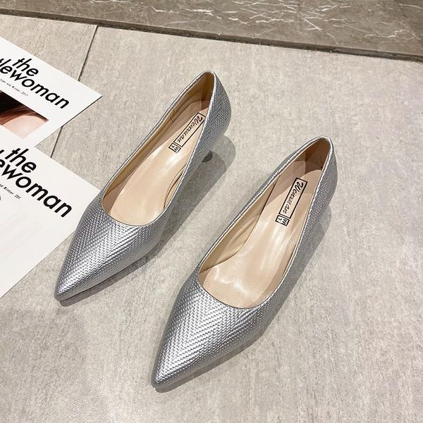 dress shoes woman's pointed toe pumps fashion slip on 5cm high thin heels genu, Black
dress shoes woman's pointed toe pumps fashion slip on 5cm high thin heels genu, Black