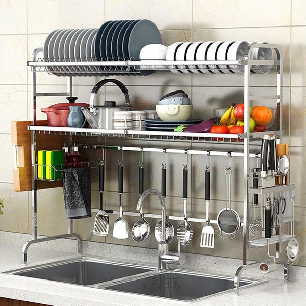 hooks & rails strong load-bearing kitchen shelf sturdy and durable 304 stainless steel sink drain rack ventilated breathable
hooks & rails strong load-bearing kitchen shelf sturdy and durable 304 stainless steel sink drain rack ventilated breathable