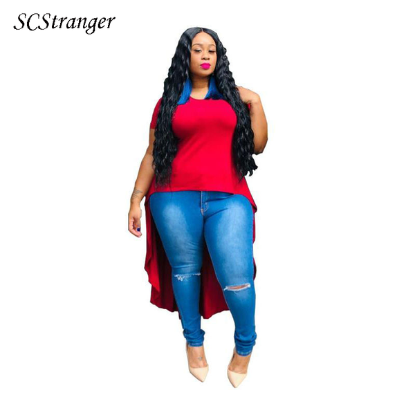 women's t-shirt scstranger women 2021summer fashion solid color slim short-sleeved irregular stitching long back hem plus size, White
women's t-shirt scstranger women 2021summer fashion solid color slim short-sleeved irregular stitching long back hem plus size, White