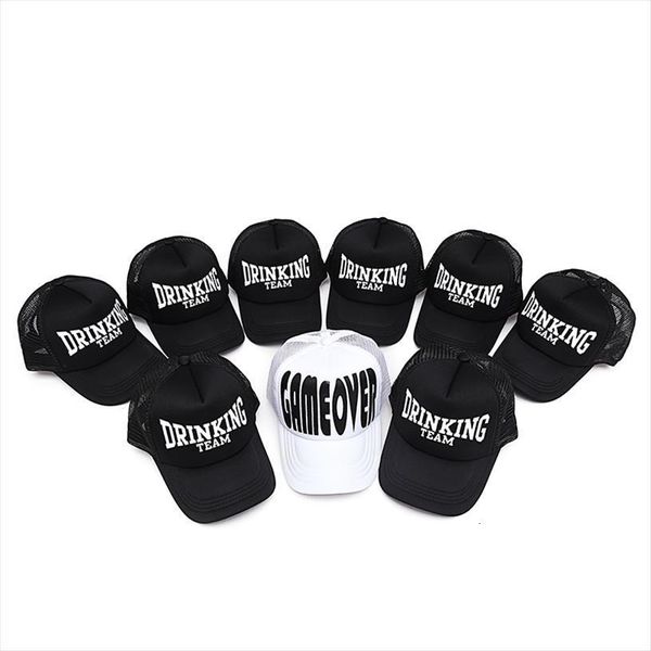 gameover drinking team baseball cap men women partty hats trucker caps white black summer mesh free, Blue;gray
gameover drinking team baseball cap men women partty hats trucker caps white black summer mesh free, Blue;gray