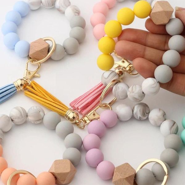 link, chain soft pottery beaded bracelet keychain trend wooden bead pendant jewelry wholesale tassel leather, Black
link, chain soft pottery beaded bracelet keychain trend wooden bead pendant jewelry wholesale tassel leather, Black