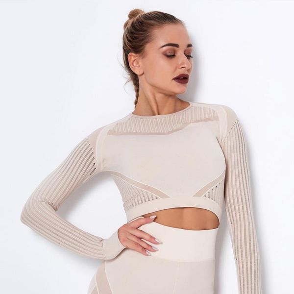 yoga outfits women seamless long sleeve workout fitness hollow gym crop athletic indoor shirt female sportswear activegirl, White;red
yoga outfits women seamless long sleeve workout fitness hollow gym crop athletic indoor shirt female sportswear activegirl, White;red