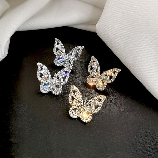 stud luxury female white zircon stone earrings charm silver gold color wedding jewelry cute crystal butterfly for women, Golden;silver
stud luxury female white zircon stone earrings charm silver gold color wedding jewelry cute crystal butterfly for women, Golden;silver