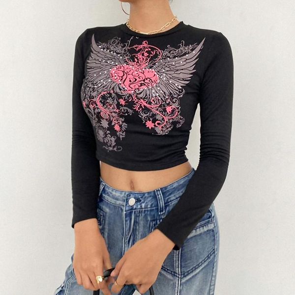 women's t-shirt long sleeve autumn for women printed tight-fitting bottoming harajuku gothic fashion vintage sleeves, White
women's t-shirt long sleeve autumn for women printed tight-fitting bottoming harajuku gothic fashion vintage sleeves, White