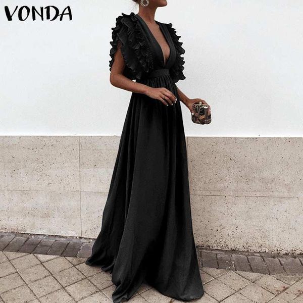 summer sundress party floor-length dress 2021 vonda v-neck butterfly sleeve ruffled dress beach vestidos femininas s-5xl, Black;gray
summer sundress party floor-length dress 2021 vonda v-neck butterfly sleeve ruffled dress beach vestidos femininas s-5xl, Black;gray
