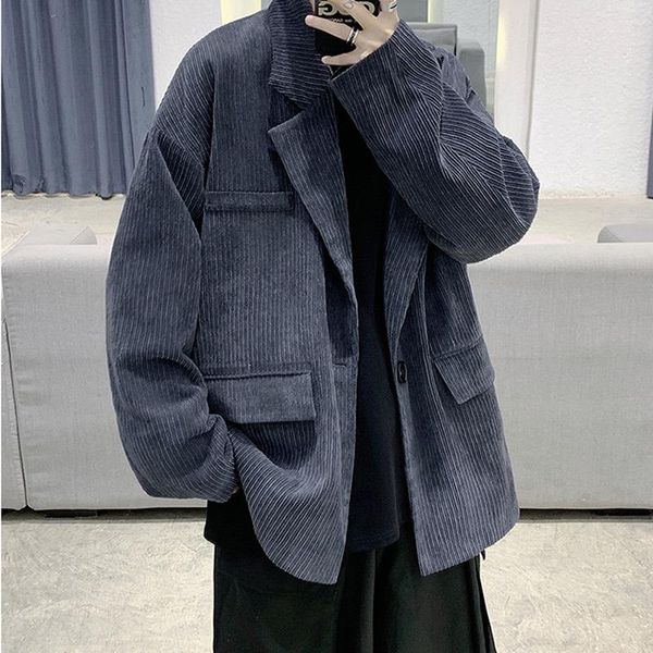 men's suits & blazers warm corduroy men 2021 luxury jackets coats autumn winter casual office notched lined outerwear for male windbrea, White;black
men's suits & blazers warm corduroy men 2021 luxury jackets coats autumn winter casual office notched lined outerwear for male windbrea, White;black