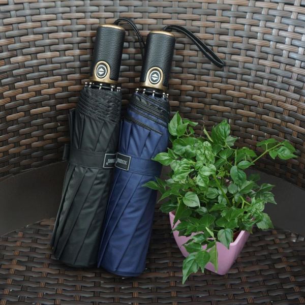 umbrellas 10 ribs strong automatic wind resistant men black three folding umbrella rain leather handle classic business paraguas
umbrellas 10 ribs strong automatic wind resistant men black three folding umbrella rain leather handle classic business paraguas