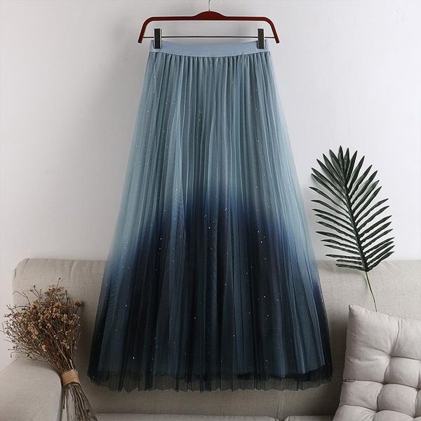 spring summer fluffy metallic gradient layered tulle a-line ankle long skirts, Black
spring summer fluffy metallic gradient layered tulle a-line ankle long skirts, Black
