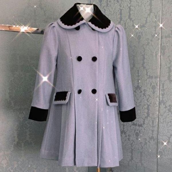 women's wool & blends french style winter vintage cloak woolen coat women double breasted loose pleated hit color overcoat, Black
women's wool & blends french style winter vintage cloak woolen coat women double breasted loose pleated hit color overcoat, Black