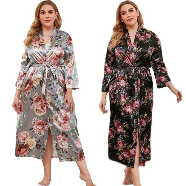 women's sleepwear silk kimono robe bathrobe women satin floral print night grow wedding bride bridesmaid plus size homewear, Black;red
women's sleepwear silk kimono robe bathrobe women satin floral print night grow wedding bride bridesmaid plus size homewear, Black;red