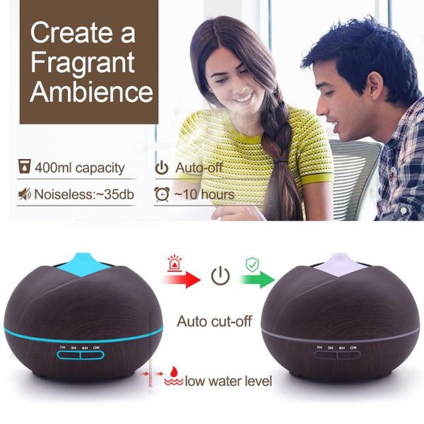 aroma essential oil diffuser ultrasonic air humidifier with wood grain 7 color changing led lights for office home bedroom 400ml
aroma essential oil diffuser ultrasonic air humidifier with wood grain 7 color changing led lights for office home bedroom 400ml
