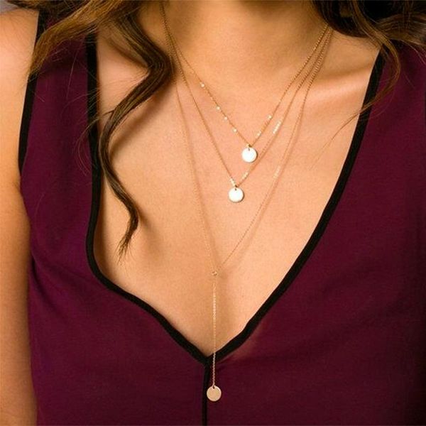 pendant necklaces bohemia multi-layer round disc coin chain necklace for women sequin lady jewelry collier collares de moda 2021, Silver
pendant necklaces bohemia multi-layer round disc coin chain necklace for women sequin lady jewelry collier collares de moda 2021, Silver