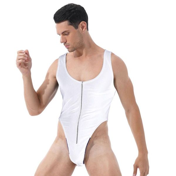 one-piece suits mens sport fitness leotard costume solid color sleeveless zipper front bodysuit nightwear casual u neck high cut jumpsuits
one-piece suits mens sport fitness leotard costume solid color sleeveless zipper front bodysuit nightwear casual u neck high cut jumpsuits