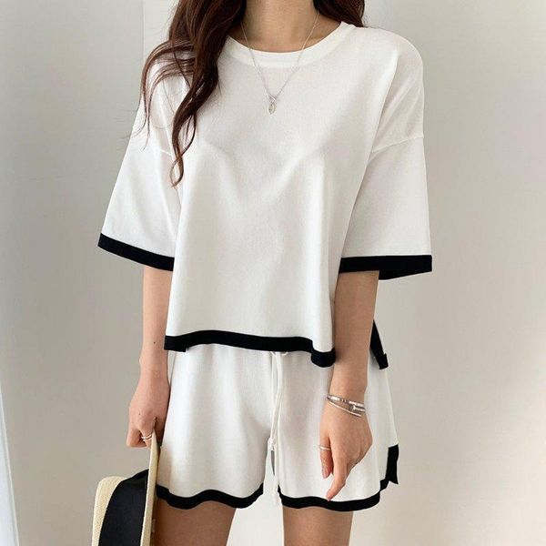 two piece dress 2021 summer short-sleeved t-shirt net red suit knitted ins wind shorts two-piece women wssx, White
two piece dress 2021 summer short-sleeved t-shirt net red suit knitted ins wind shorts two-piece women wssx, White
