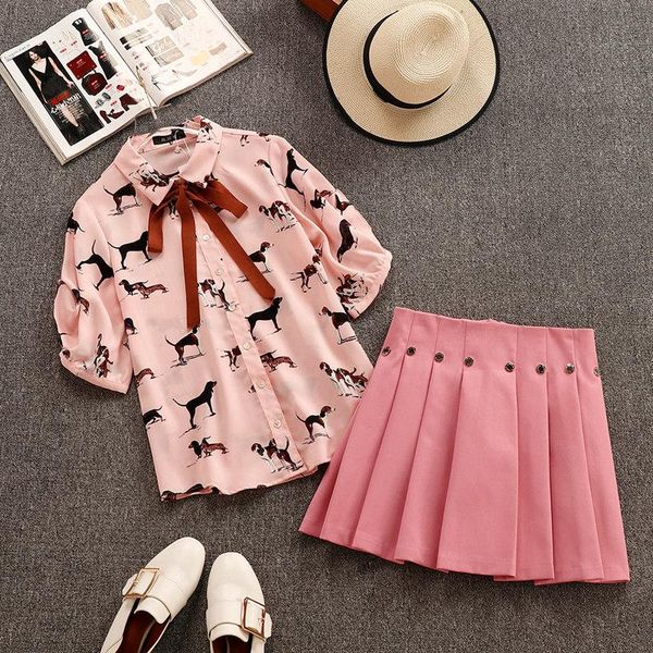 two piece dress summer nice tide women's korean fashion temperament shirt pleated short skirt two-piece suit, White
two piece dress summer nice tide women's korean fashion temperament shirt pleated short skirt two-piece suit, White