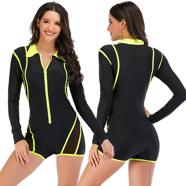 black one piece body suit swimming rashguard surfing long sleeve swimsuit for women rash guard licras deportivas mujer larga
black one piece body suit swimming rashguard surfing long sleeve swimsuit for women rash guard licras deportivas mujer larga