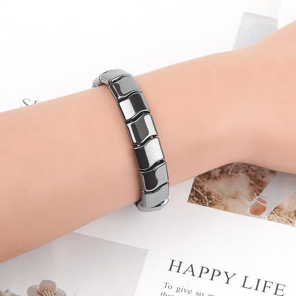 bangle black hematite s-shaped beads bracelet jewelry pulsera elastic bracelets handmade braided for women men
bangle black hematite s-shaped beads bracelet jewelry pulsera elastic bracelets handmade braided for women men
