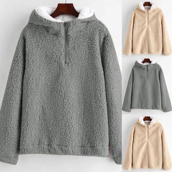 women's hoodies & sweatshirts fashion solid colors plush long sleeve zipper hooded sweatshirt casual fleece jacket pullover hoodies#35, Black
women's hoodies & sweatshirts fashion solid colors plush long sleeve zipper hooded sweatshirt casual fleece jacket pullover hoodies#35, Black