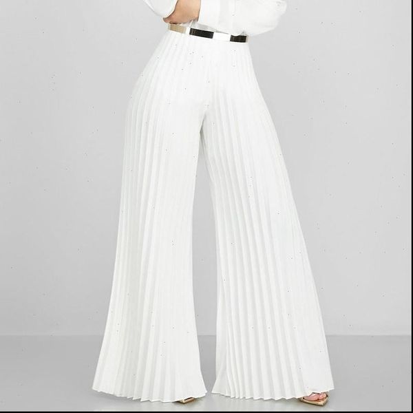 women capri office lady pleated wide leg pants autumn work business elegant long female loose high waisted palazzo, Black;white
women capri office lady pleated wide leg pants autumn work business elegant long female loose high waisted palazzo, Black;white