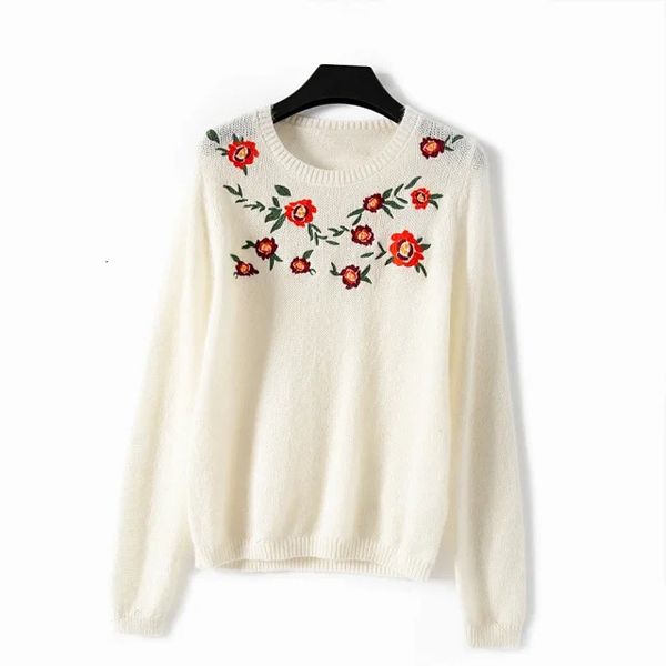 2021 spring and autumn new round neck pullover fashion wild flower embroidery sweater women mizy, White;black
2021 spring and autumn new round neck pullover fashion wild flower embroidery sweater women mizy, White;black