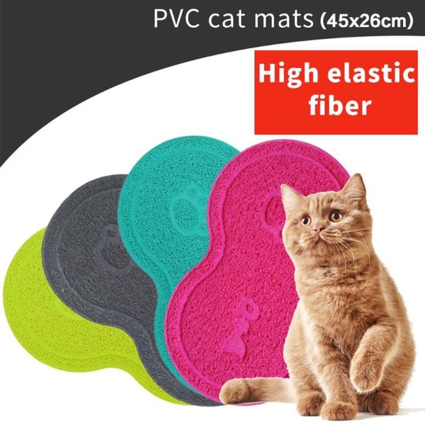 4color pet dog puppy cat feeding mat pad cute pvc bed dish bowl water feed placemat wipe clean pet supplies durable