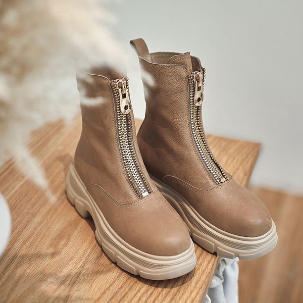 woman ankle boots cowhide upper shoes ladies boots vintage front zipper short boots snow 2021 autumn winter women, Black
woman ankle boots cowhide upper shoes ladies boots vintage front zipper short boots snow 2021 autumn winter women, Black