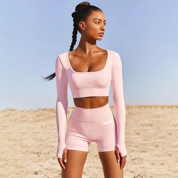 women's clothing 2021 yoga sport wear embossing shorts and long sleeve crop sporty woman gym set skinny female fitness suit, White;red
women's clothing 2021 yoga sport wear embossing shorts and long sleeve crop sporty woman gym set skinny female fitness suit, White;red