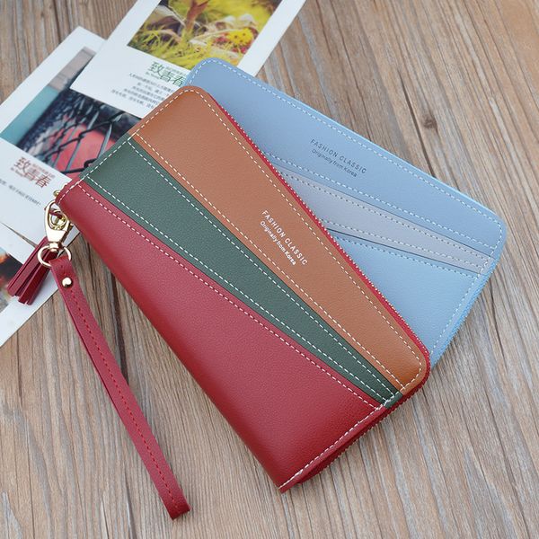 womens wallet 2020 new fashion ladies holding purses womens long zipper tassel large capacity wallet phone bag carteras mujer, Red;black
womens wallet 2020 new fashion ladies holding purses womens long zipper tassel large capacity wallet phone bag carteras mujer, Red;black
